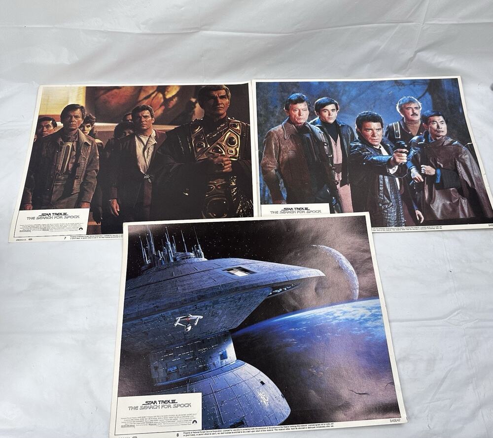 STAR TREK III-SEARCH FOR SPOCK William Shatner Kirk 11x14 LOBBY CARDS Sci-Fi